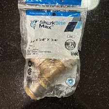 Shark Bite Max Straight Coupling 3/4"x3/4"x3/4” T