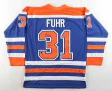 Grant Fuhr Signed Edmonton Oilers Mitchell & Ness Jersey (Beckett) 5xS.Cup Champ