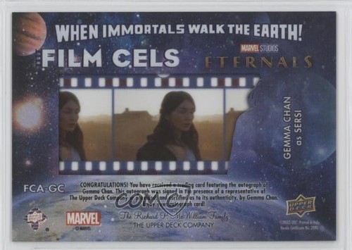 2023 Upper Deck Marvel Eternals Gemma Chan as Sersi #FCA-GC officiel Auto ob9