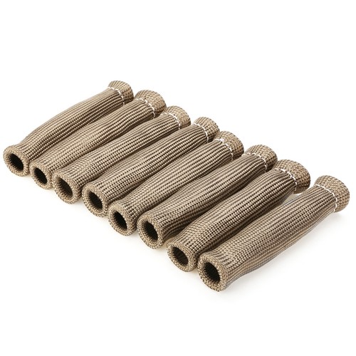 ・*8Pcs 2500° Spark Plug Wire Boots Protector Sleeve Heat Shield Cover For - Picture 3 of 8