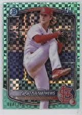 2025 Bowman Chrome Prospects Aqua X-Fractor /125 Quinn Mathews #BCP-25 1q4v