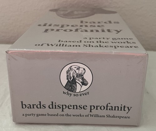 NEW Bards Dispense Profanity Party Card Game Based on Shakespeare Works Sealed - Picture 3 of 12