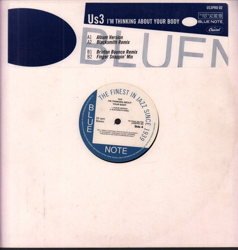 Us3 I'm Thinking About Your Body 12" vinyl UK Blue Note 1997 promo has info - Picture 1 of 3
