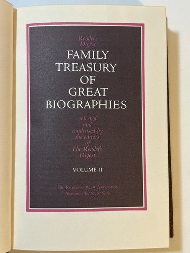 Family Treasury Of Great Biographies Reader's Digest Vol 2 Gandhi Einstein Twain - Picture 1 of 7