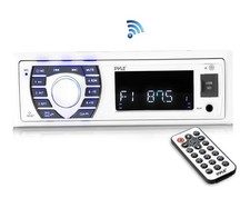 Pyle Bluetooth Marine Receiver Stereo White Open Box NO Wiring Harness