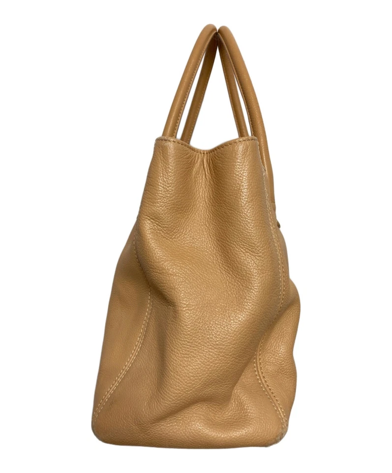 Bolso de Mano Ejecutivo Chanel Cuero Beige Elegante Buen Estado SH0265 Foto 3 de 4