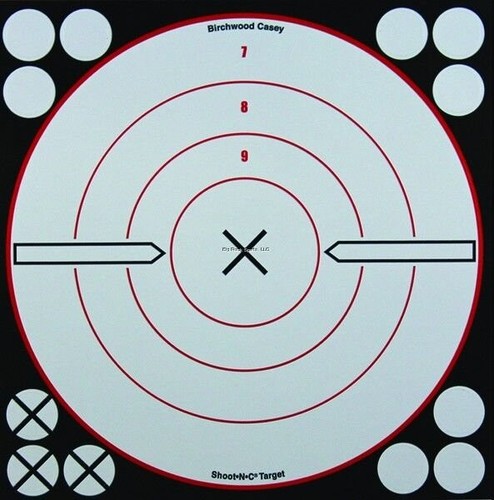 Birchwood Casey BC34802 Reactive 8in White Black Bullseye X Shooting Targets 6Pk - Picture 1 of 1