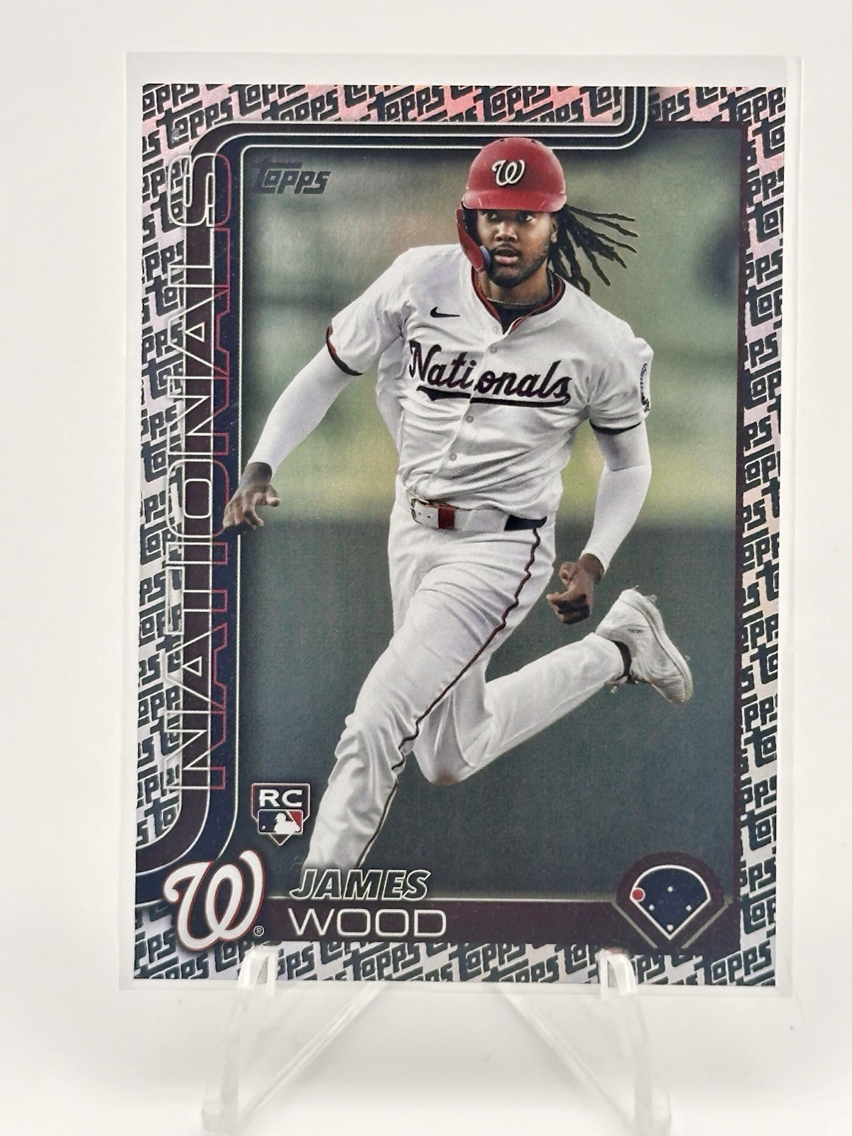 James Wood - Rookie Topps Foil Pattern - 2025 Topps Series 1 RC #181