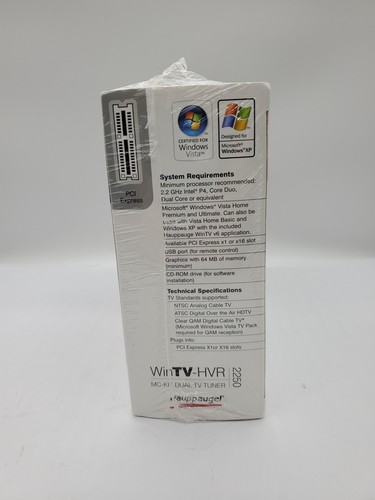 Hauppauge WinTV HVR-2250 MC-KIT 1213 New Sealed - Picture 8 of 16