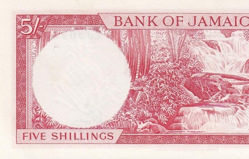 1960 BRITISH COLONY JAMAICA 5 SHILLINGS QEII 5/- ~Sig. 1~ **RARE** (( GEM UNC )) - Picture 3 of 8