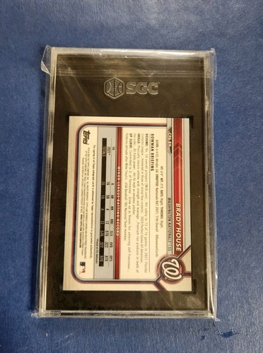 Brady House 2022 Bowman Cromo RC Rookie Auto SGC 9,5 - Foto 2 di 2