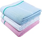 Cotton Gamcha Bath Towels 250 GSM Multicolored Set of 3, 31 X 65 Inch