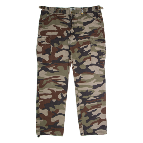 ARMY TEX Camouflage Cargo Mens Trousers Beige Regular Straight W42 L32