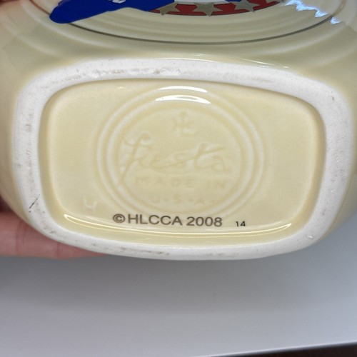 Homer Laughlin Fiesta Creme 32 Oz Krug Collectors Club 1940 Uncle Sam - Bild 7 von 7