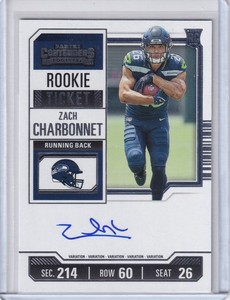 Zach Charbonnet 2023 Panini Contenders Variation Rookie Ticket Rc On Card Auto