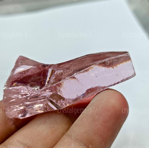 315 Ct Light Pink Zircon Rough Uncut Shape for Loose Gemstone - Picture 6 of 6