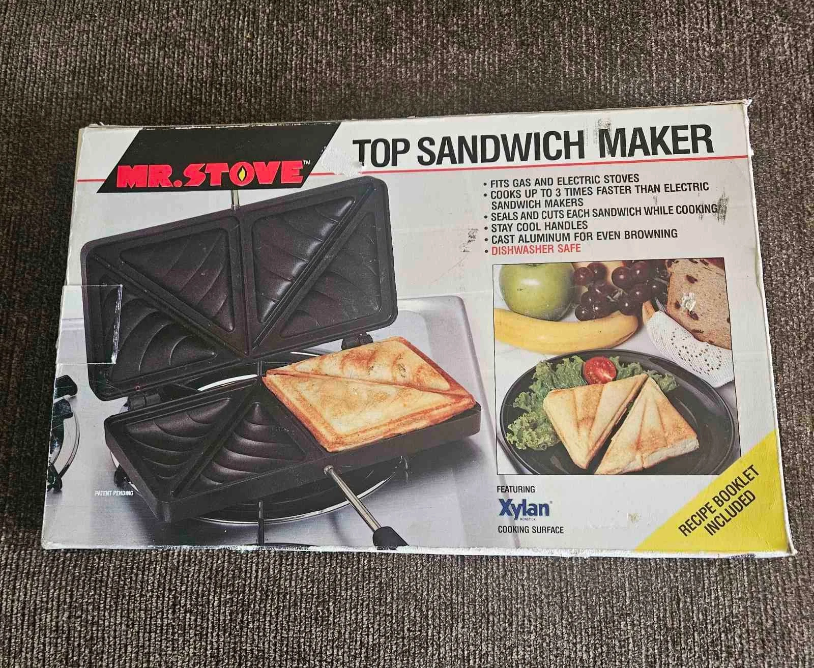 Mr. Stove Top Sandwich Maker Press NonStick .Booklet included.
Opens in a new window or tab