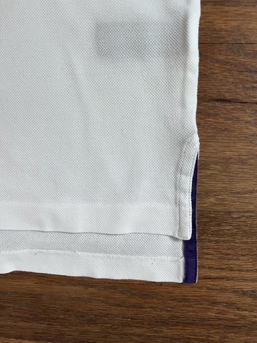 Polo Ralph Lauren viola etichetta equitazione pony logo bianco piqué uomo XL - Foto 5 di 6