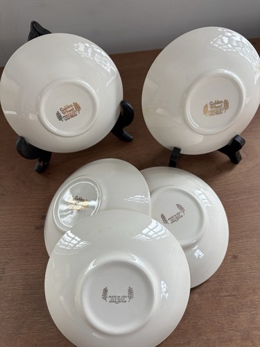 SALE! 5-Homer Laughlin GOLDEN WHEAT 22K Gold 5.5" FRUIT BOWLS-NICE - Picture 7 of 13