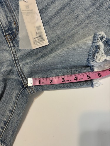 Daze Tough Love Denim Distressed Long Shorts Women’s Size 26 Highrise NWT - Picture 8 of 9