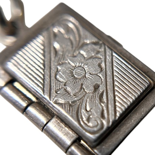 Sterling Silver Notebook Journal Diary Locket Charm Victorian 925 Dangle - Picture 7 of 9