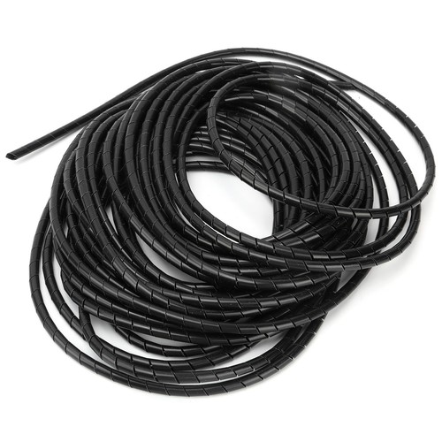 Spiraldraht-Wrap-Kabel Flexibles Kabel-Organizer-Management Schwarz Für - Photo 19/22