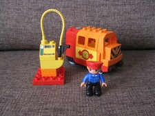 légo duplo train moteur électrique à pile loco locomotive orange marchandises