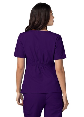Adar Universal Women's Scrub Set - V-neck Scrub Top and Elastic Pull Scrub Pants - Picture 52 of 84