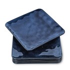 Ceramic Square Plates Set of 6 - Large Porcelain 10 inch Dinner Plates for St...