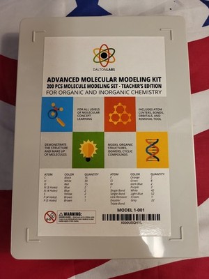 Advanced Molecular Modeling Kit Teacher's Edition Dalton Lab 200 Pcs Model 1-001