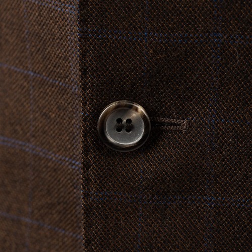 Great $2850 Canali CASHMERE ing. Loro Piana CHECK Sport Coat Brown 44US/54IT - Picture 10 of 21