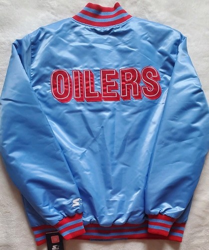 Houston Oilers Gridiron Classic Varsity Starter Jacket FullSnap Quilt Line Large - Picture 10 of 15
