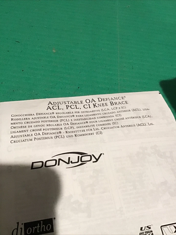 Rodillera derecha DonJoy OA Defiance soporte negro OEM XXL con accesorios Foto 2 de 4