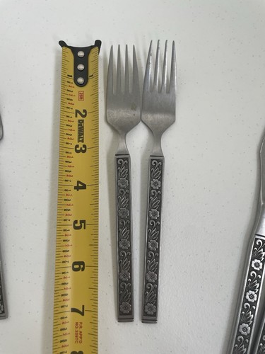 Gold Standard NIGHT BLOSSOM Stainless Silverware Set of 15 Pieces - Picture 9 of 13