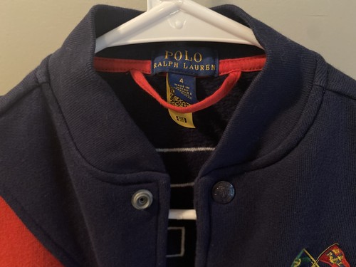 1990'S RALPH LAUREN KIDS POLO BASEBALL JACKET SIZE 4 *Excellent Condition * - Picture 3 of 5