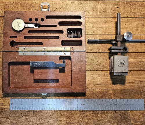 Brown & Sharpe 7029-3 Dial Test Indicator Set & Magnetic Stand & Extras ☆SWISS