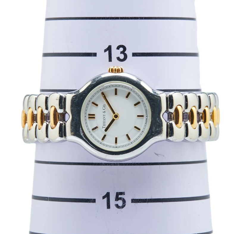 TIFFANY&Co. TESORO L0112 2コマ Tiffany & Co. Tesoro L0112 Quartz K18 Yellow Gold Woman's Watch | eBay