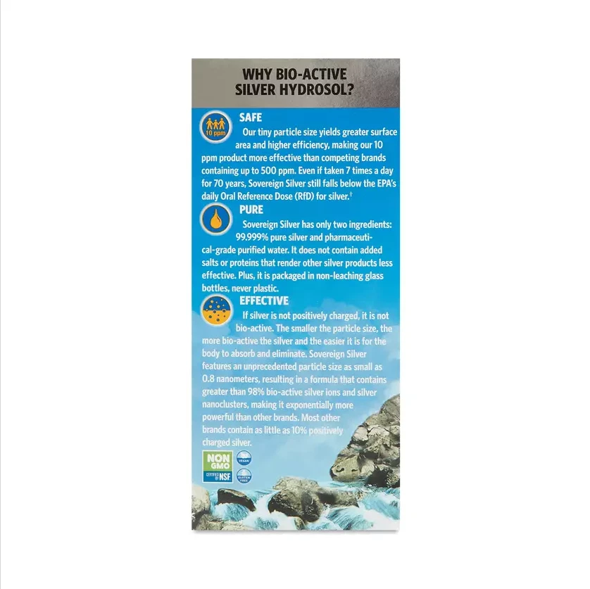 Sovereign Silver Bio-Active Silver Hydrosol 32 oz - Image 4 of 4