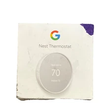 Google Nest Smart Thermostat, Snow - GA01334-US Energy Saving Compatible Device