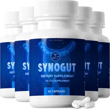IDEAL PERFORMANCE Synogut Pills Dietary Supplement for Gut Health (5 Bottles) 