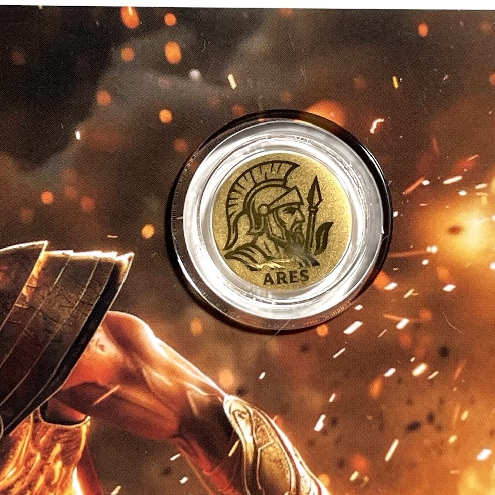 Ozz angelo タンクトップ　キリスト　y2k 2026 Ares God of War 1/1000th oz .9999 Gold Coin with COA in Card
