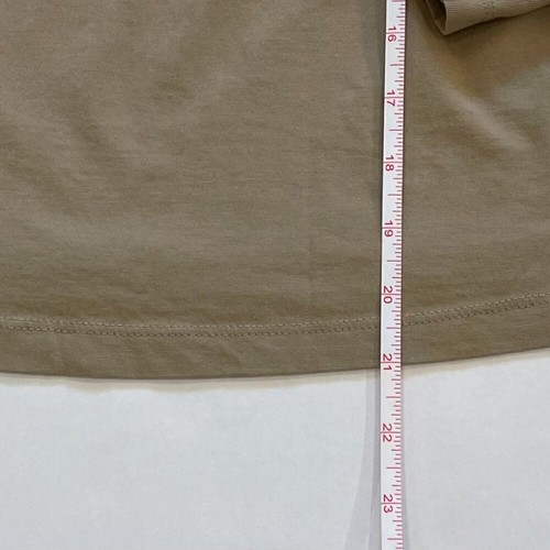 MNG Mango Tan/Beige/Neutral Basic Crew/Round Neck Long Sleeve Cotton T-Shirt, S - Picture 4 of 5