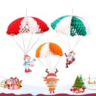  3PCS Hanging Parachute Paper Honeycomb für Weihnachtsfest Geburtstagsfeier