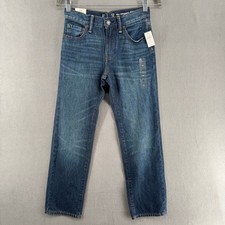 Gap Kids 90s Original Straight Dark Wash Blue Jeans Boys 12 Adjustable Waist