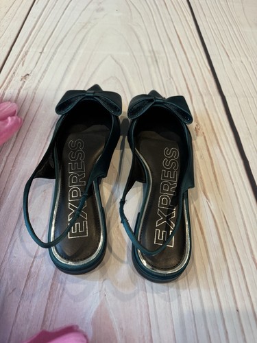 Express Strass Schleife Slingback Ballerinas grün Damengröße 10 - Bild 2 von 3
