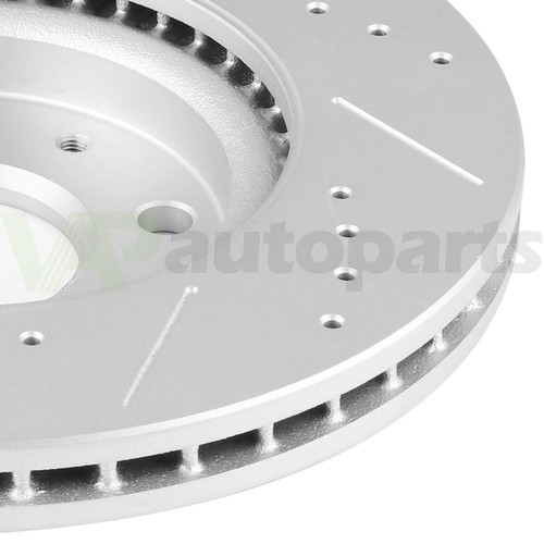 Front Disc Brake Rotors For Ford Focus 2008-2011 All Models Slotted Drilled 2pcs - Picture 6 of 6