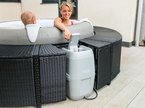 Lay-Z-Spa Rattan Hot Tub Surround, Weatherproof Rattan with Built In Storage - Picture 5 of 6