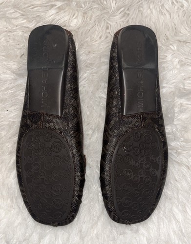 Mocassino piatto donna Michael Kors in pelle marrone taglia 7M - Foto 7 di 9