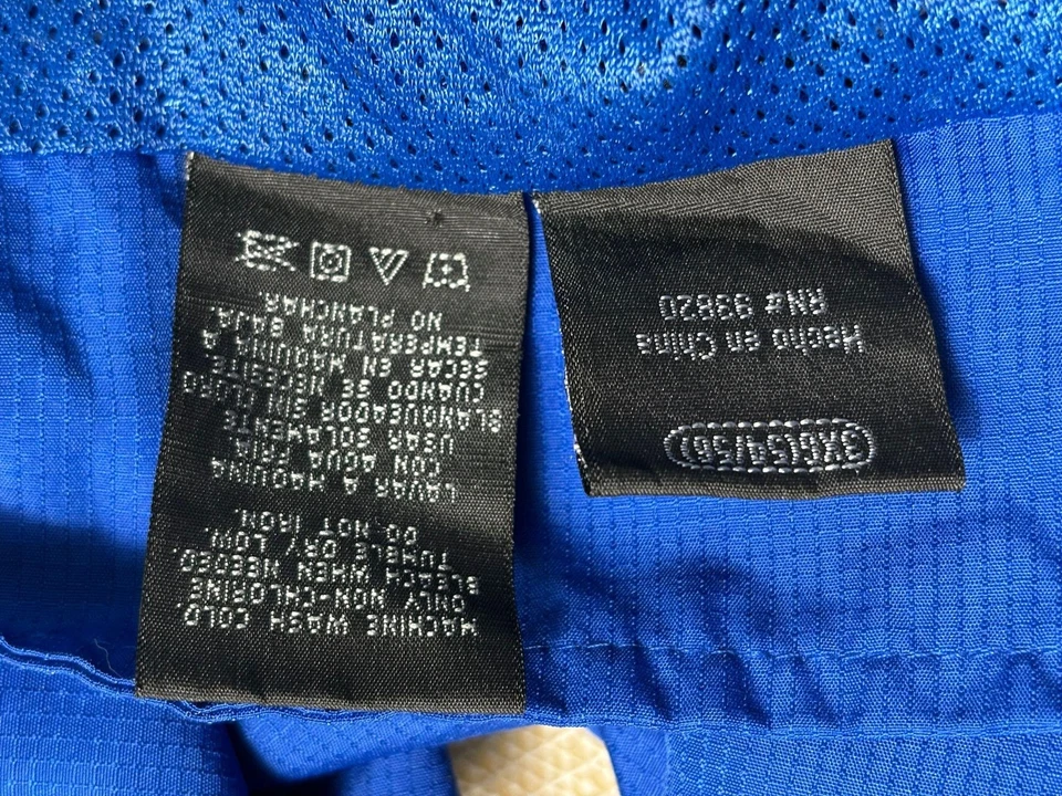 Chaqueta de inicio para hombre 3XL azul negro blanco cremallera completa cortavientos malla forrada pista Foto 4 de 4