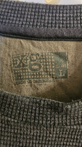 Sudadera tejida gofre azul talla grande talla EXG para hombre - Imagen 3 de 4